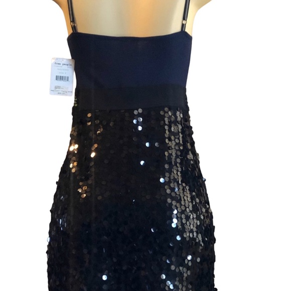 Free prople cocktail sequin sparkly navy NWT - Picture 3 of 9